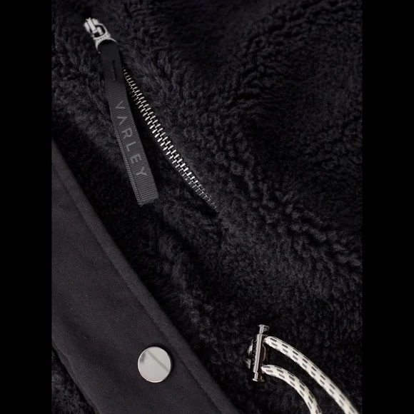 NWT Black Sherpa VARLEY Jones Coat - Picture 6 of 16